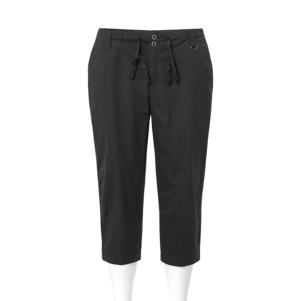 Avenue Womens Black Cropped Cargo Pants Size 20 Drawstring Utility‎ Capris
